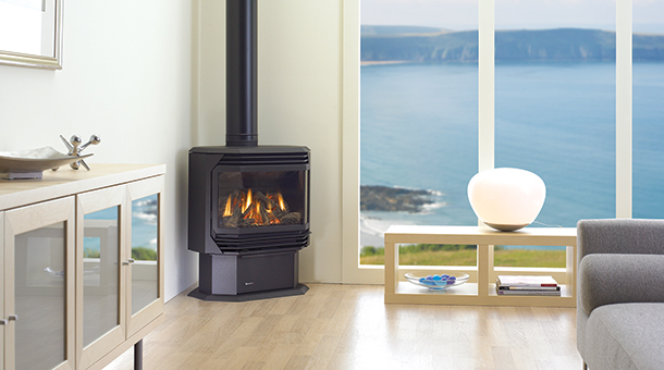 Regency U39 black cast iron open display Gas Stove